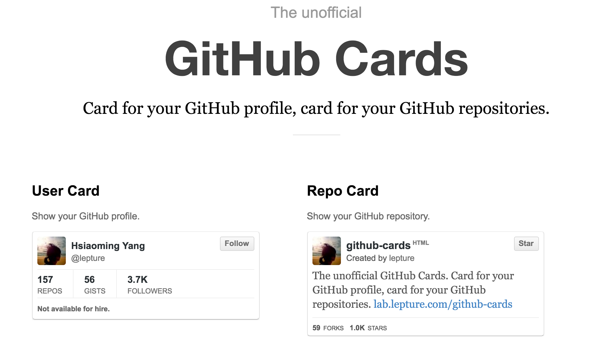http://lab.lepture.com/github-cards/