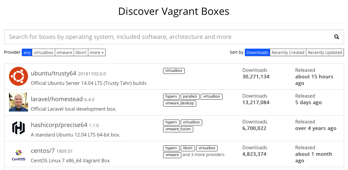 https://app.vagrantup.com/boxes/search