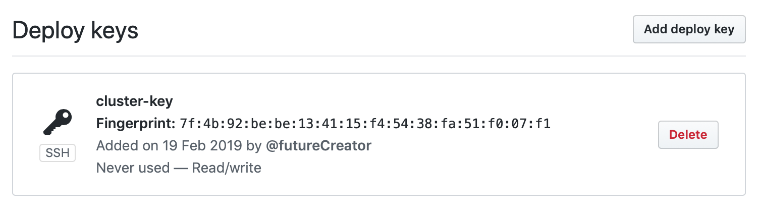 Public Key 등록하기
